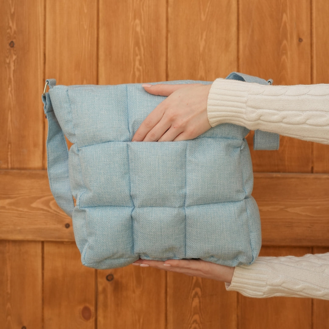 Elegant and Practical BS Crossbody Bag with a Modern Design in Babyblue