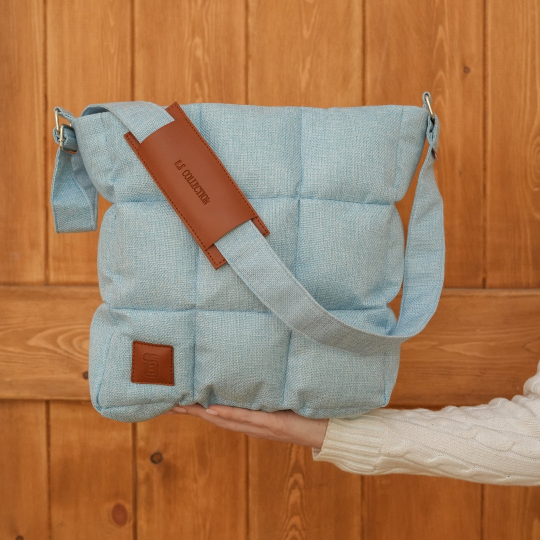 Elegant and Practical BS Crossbody Bag with a Modern Design in Babyblue