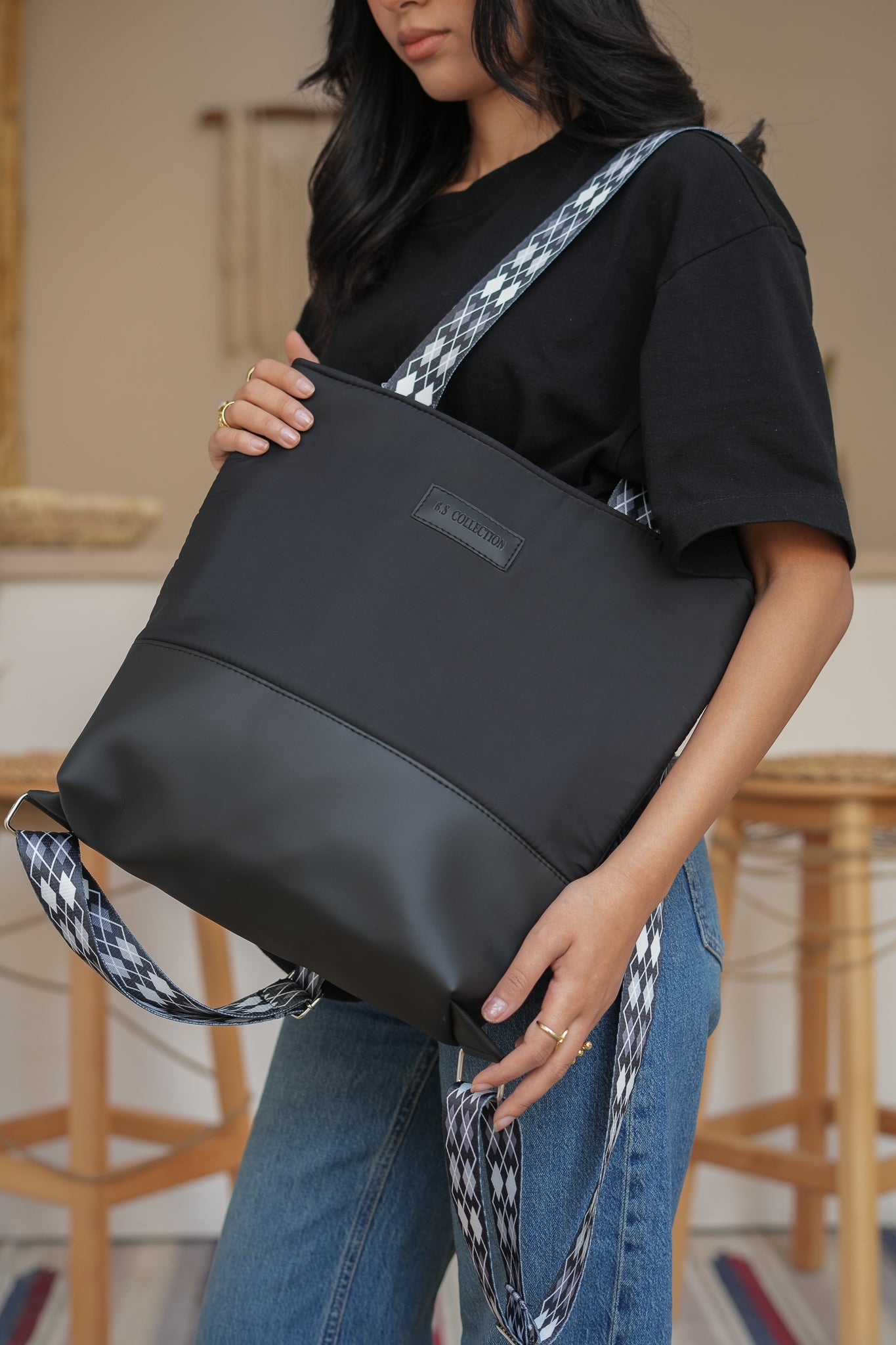 Twingo waterproof bag shoulder or backpack in Black from B.S