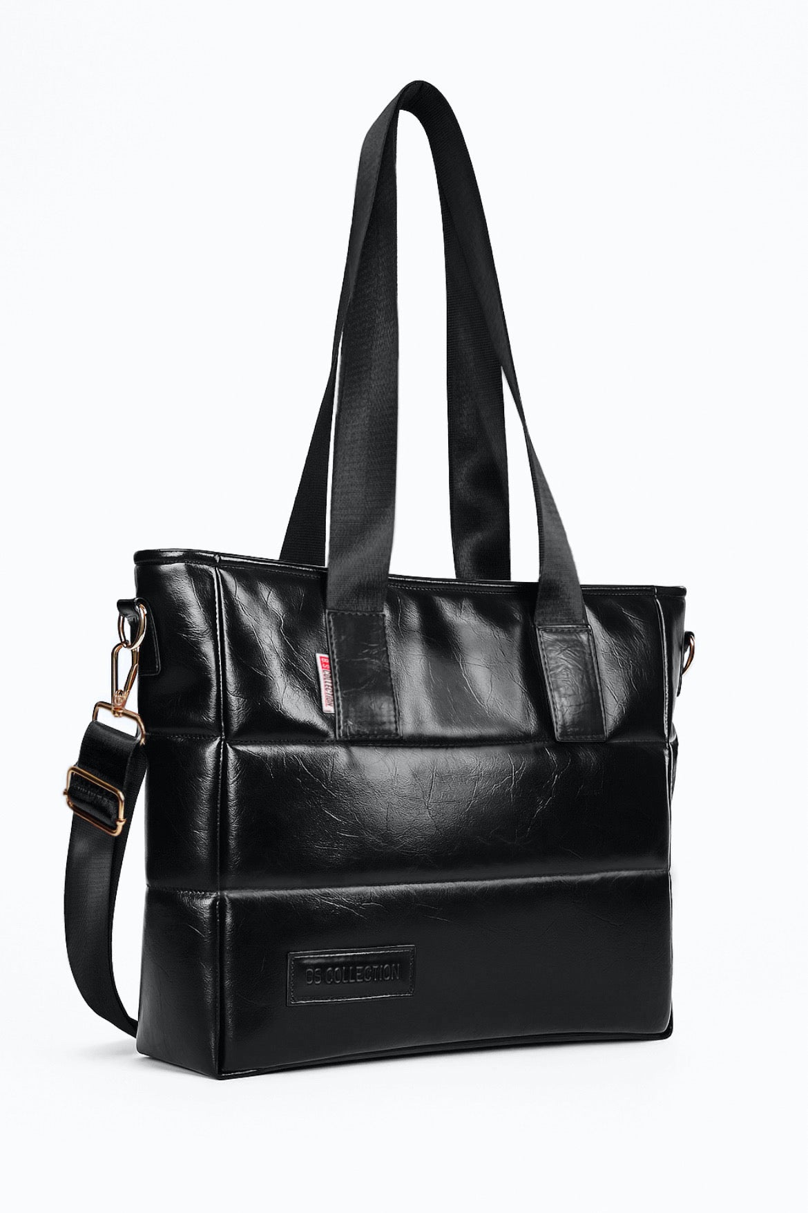 Soft Leather B.S bag tote bag and shoulder bag for girls - Black