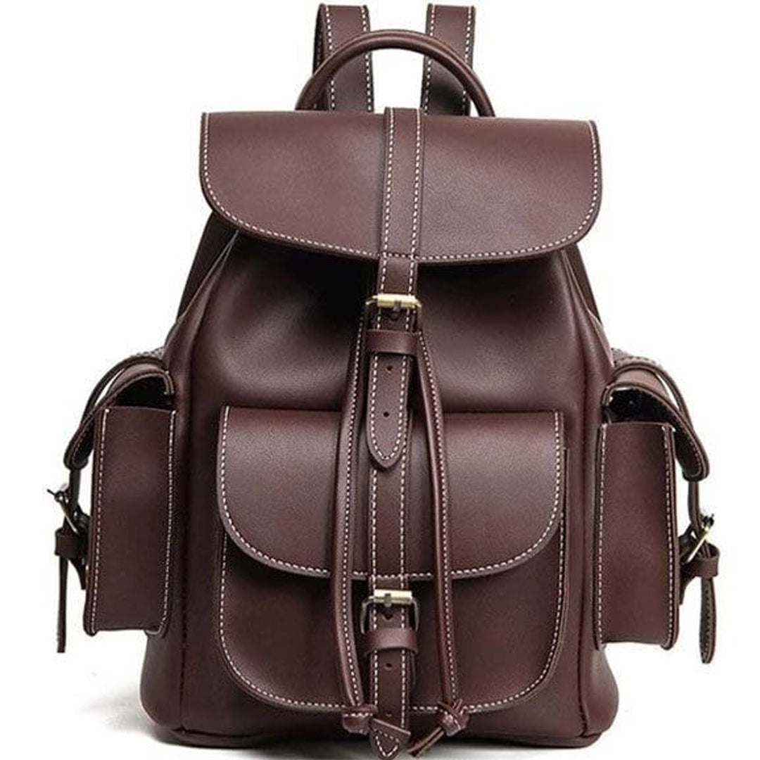 BS Backpack Leather Bag - Brown