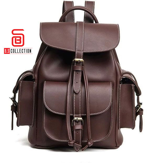 BS Backpack Leather Bag - Brown