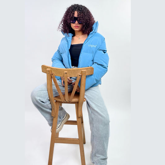 High-Quality Teal blue Women’s Waterproof Jacket – Stylish Winter Design and Rain-Resistant