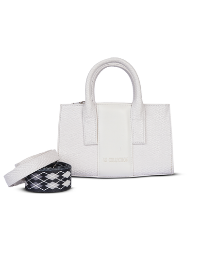 Mini Cross BS Leather Bag - White