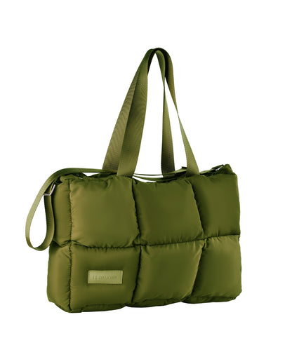 Large Capacity Waterproof High Quilted Shoulder Bag & Handbag in Oily