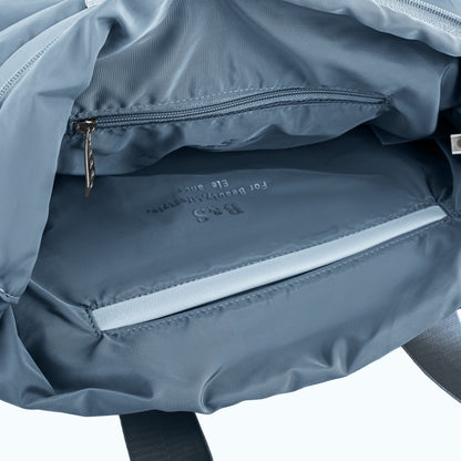 Large Capacity Waterproof High Quilted Shoulder Bag & Crossbag in Babyblue