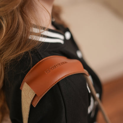 Elegant and Practical BS Crossbody Bag with a Modern Design in Cafe