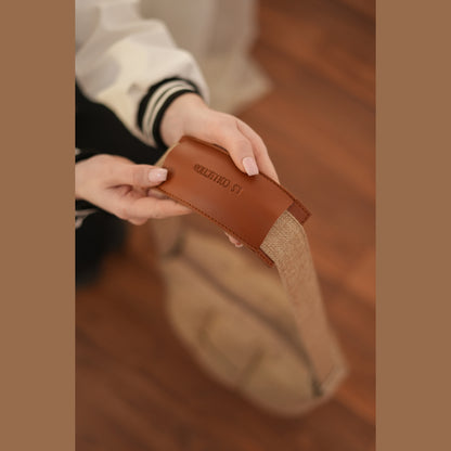 Elegant and Practical BS Crossbody Bag with a Modern Design in Cafe