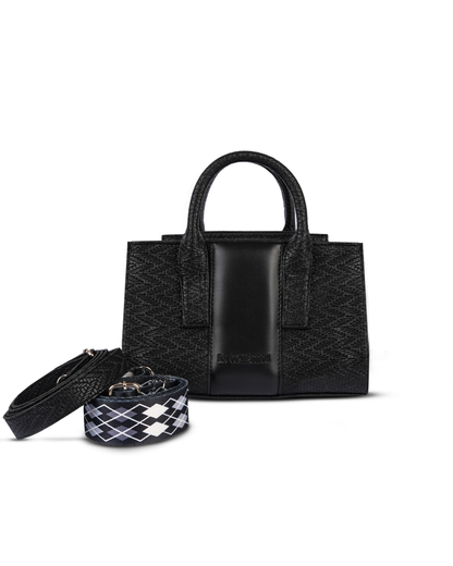 Mini Cross BS Leather Bag - Black