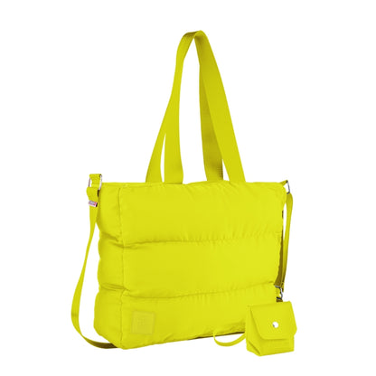 Large Capacity Waterproof High Quilted Shoulder Bag & Crossbag in Yellow