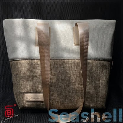 Quality Soft Burlap Canvas Bag in Cafe