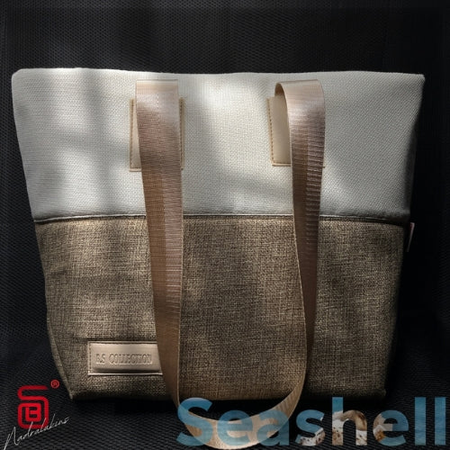 Quality Soft Burlap Canvas Bag in Cafe