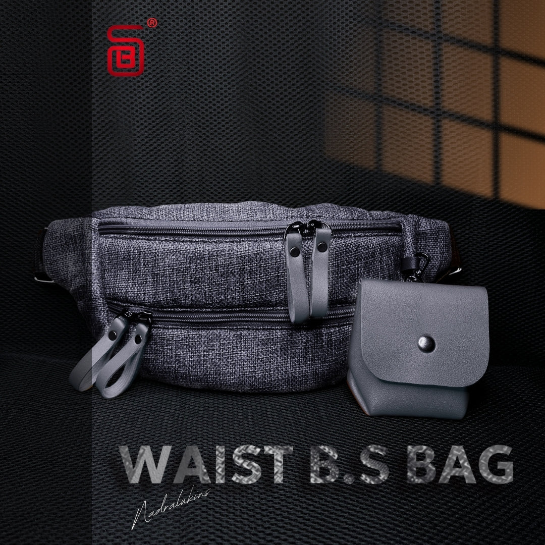 BS Waist Bag A stylish, versatile waist bag in Gray