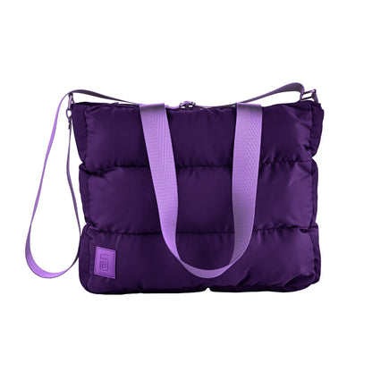 Large Capacity Waterproof High Quilted Shoulder Bag & Crossbag in Purple