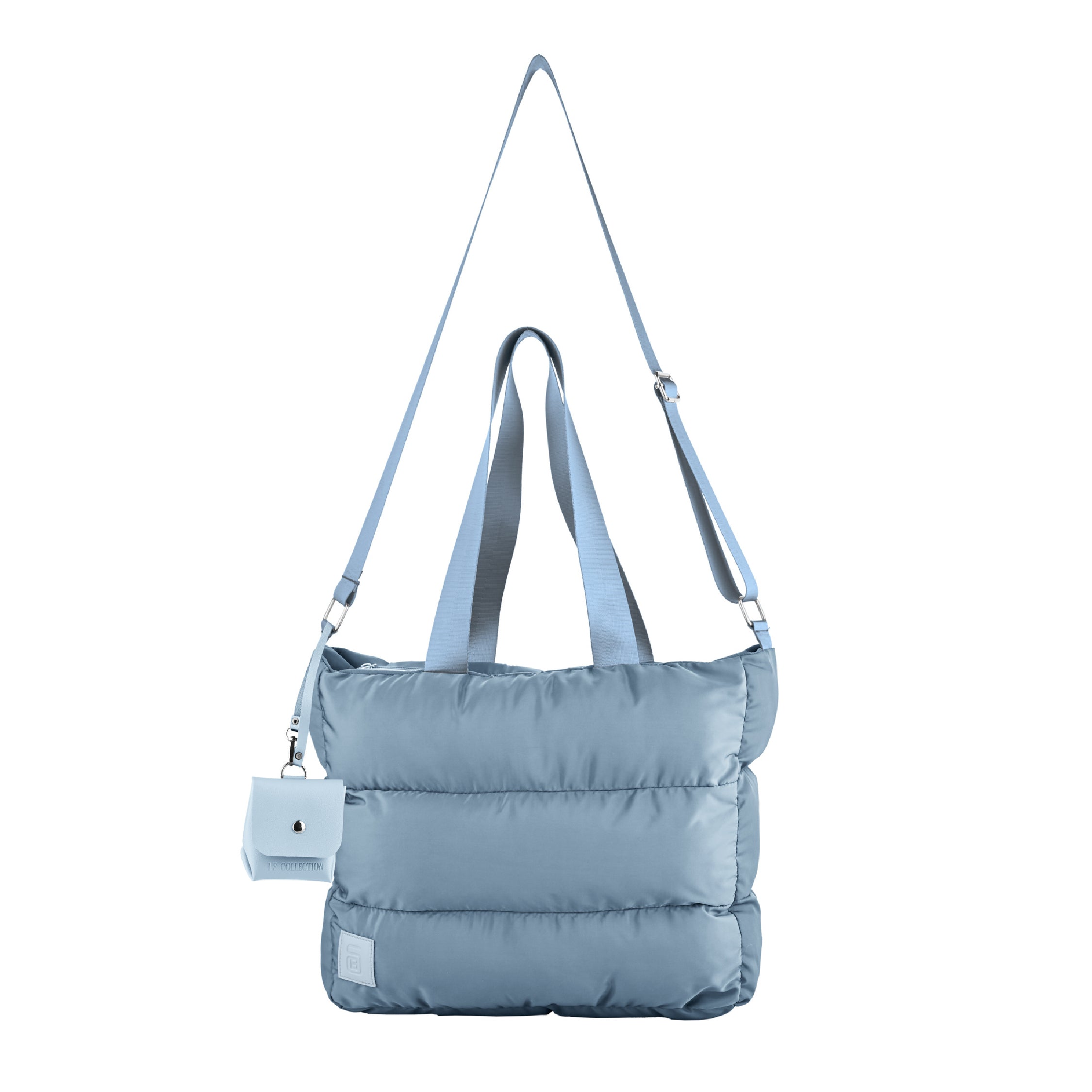Large Capacity Waterproof High Quilted Shoulder Bag & Crossbag in Babyblue