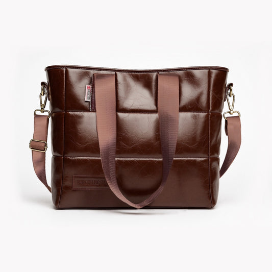Soft Leather B.S bag tote bag and shoulder bag for girls - Brown