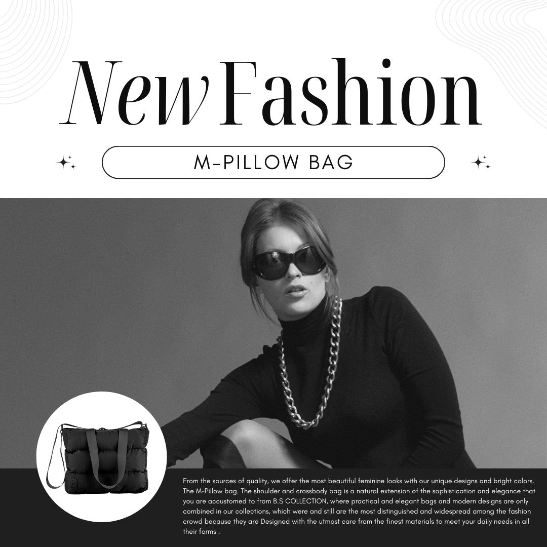 Large Capacity Waterproof High Quilted Shoulder Bag & Crossbag in Black