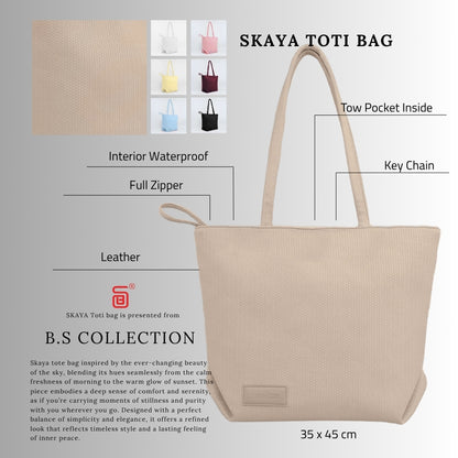 Women's tote bag, practical and comfortable design - Beige