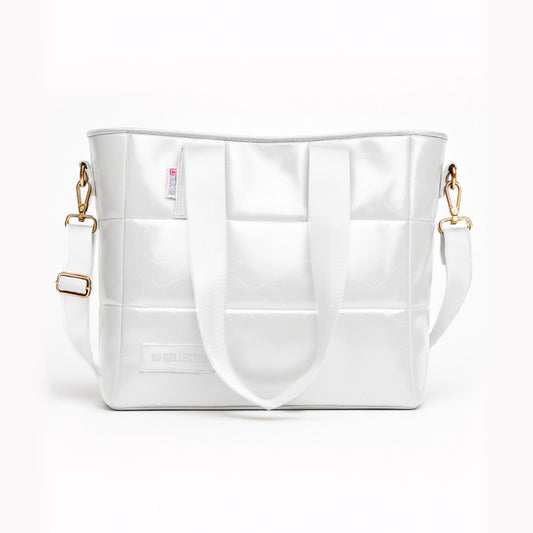Soft Leather B.S bag tote bag and shoulder bag for girls - White