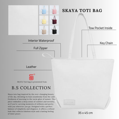 Women's tote bag, practical and comfortable design - White