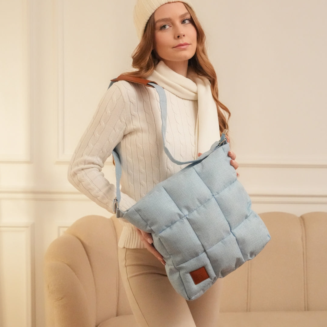 Elegant and Practical BS Crossbody Bag with a Modern Design in Babyblue