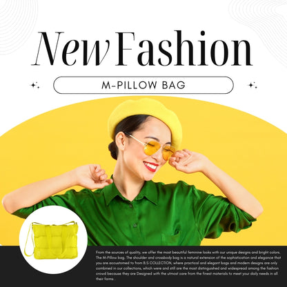 Large Capacity Waterproof High Quilted Shoulder Bag & Crossbag in Yellow