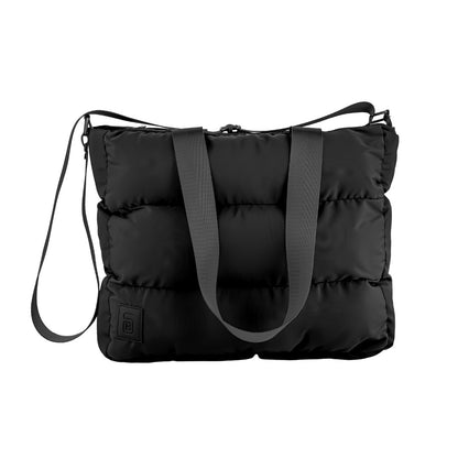 Large Capacity Waterproof High Quilted Shoulder Bag & Crossbag in Black