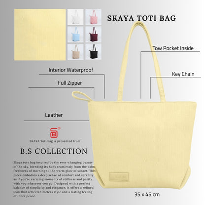 Women's tote bag, practical and comfortable design - Yellow