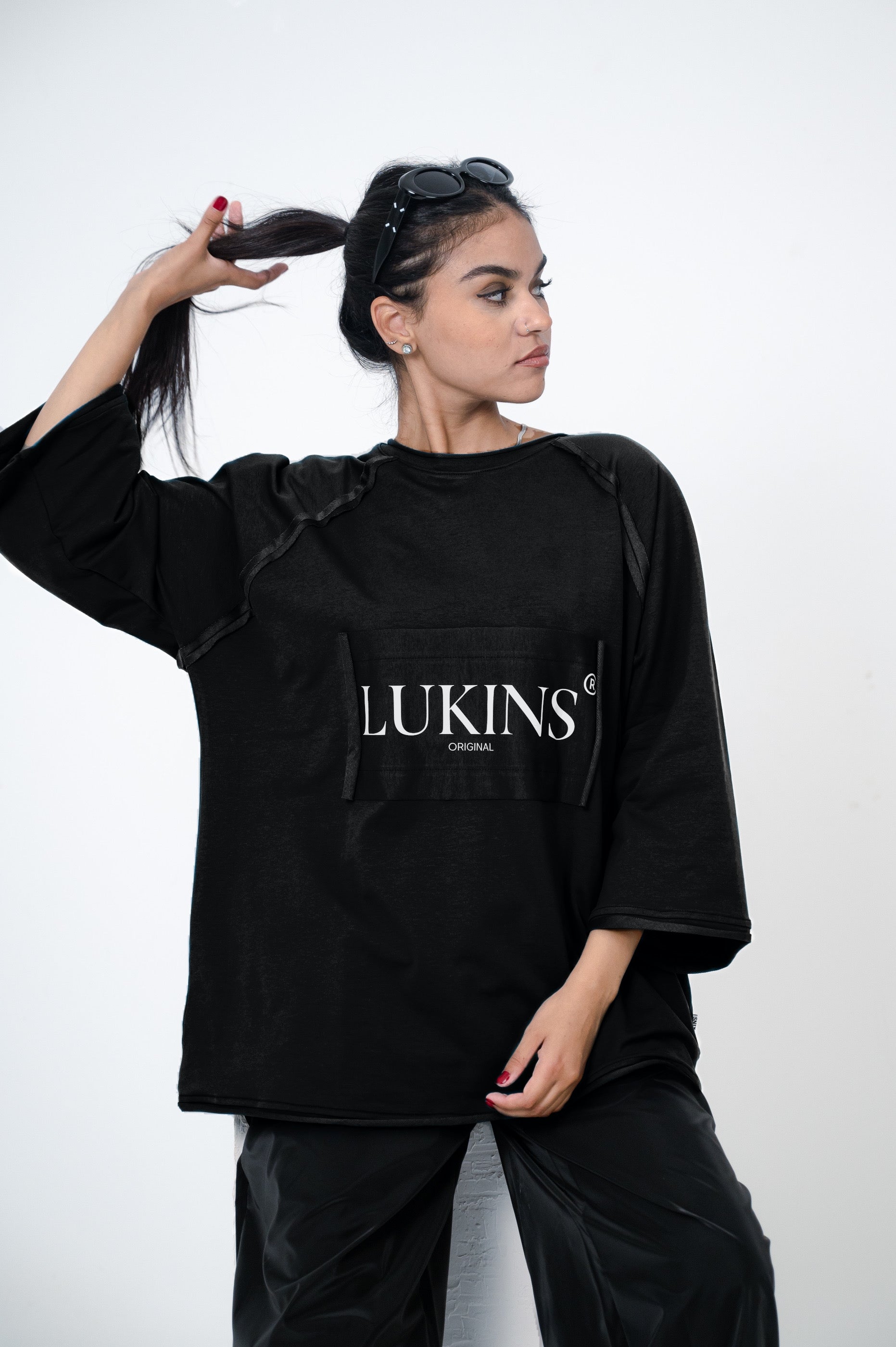 T-shirt Casual Modern - Black