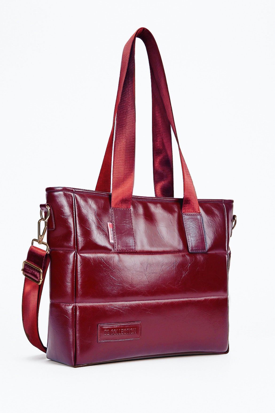 Soft Leather B.S bag tote bag and shoulder bag for girls - Burgundy