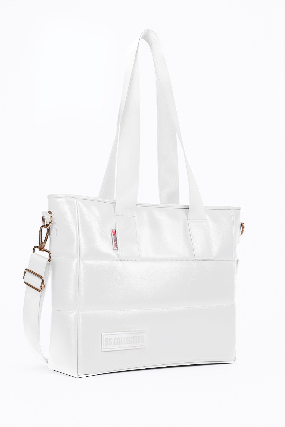 Soft Leather B.S bag tote bag and shoulder bag for girls - White