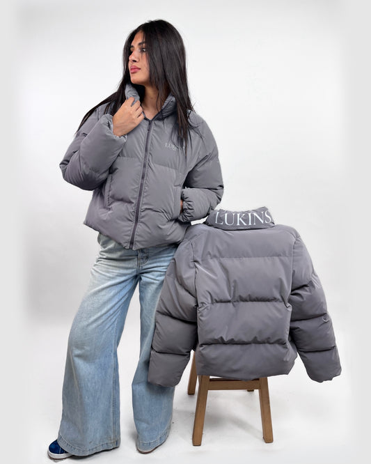 High-Quality Grey Women’s Waterproof Jacket – Stylish Winter Design and Rain-Resistant