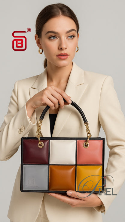 Elegant hand bag and shoulder bag for women - Black