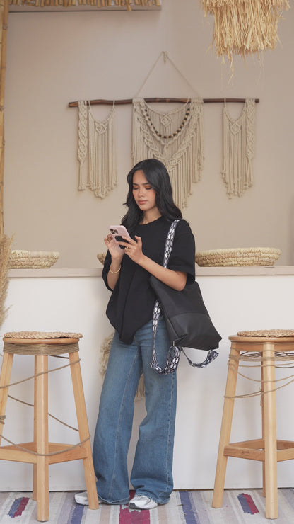 Twingo waterproof bag shoulder or backpack in Black from B.S